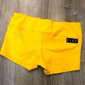 ❌SOLD Yellow FLEO x DNDL CrossFit shorts